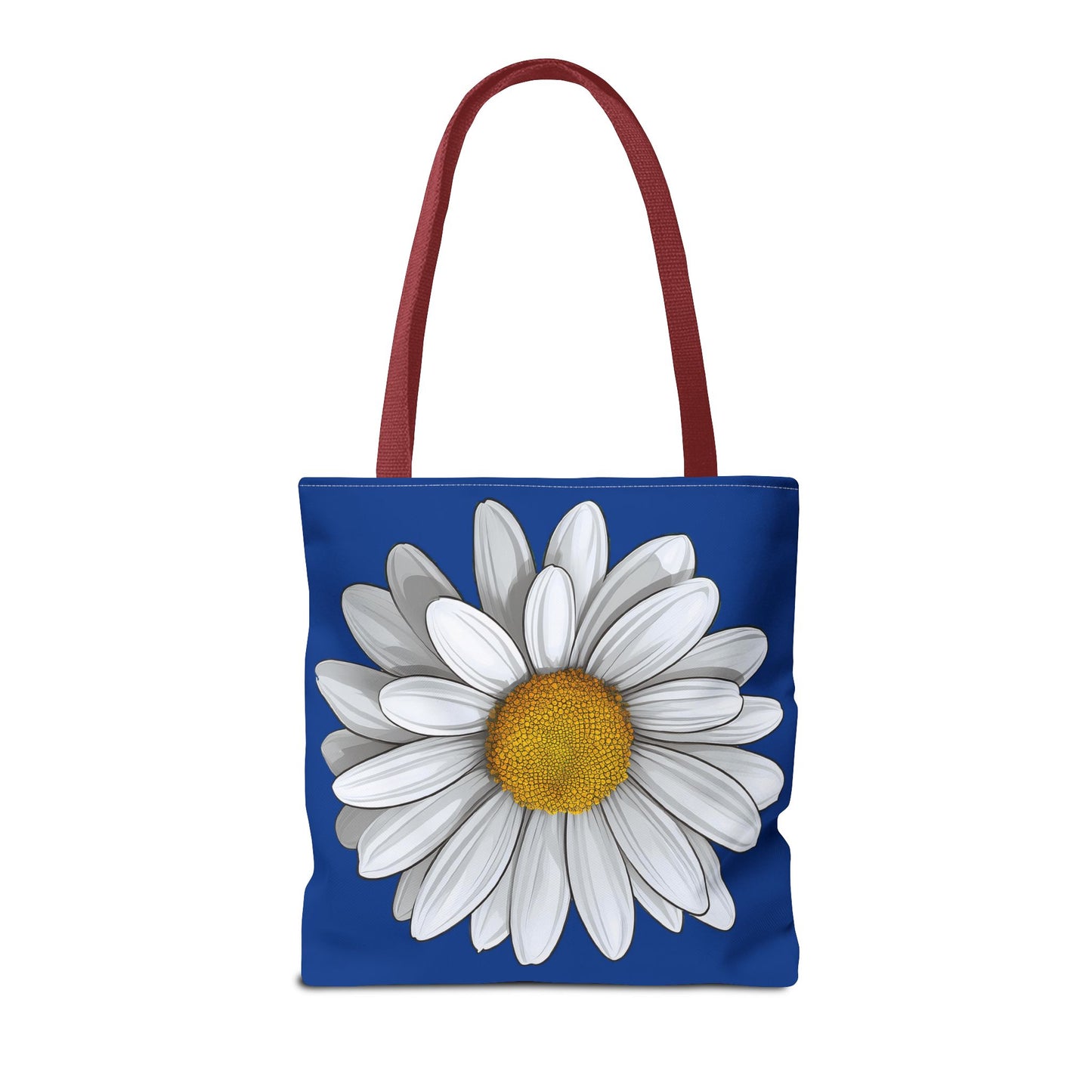 Daisy Tote Bag - White Floral Design Summer Fashion Accessory