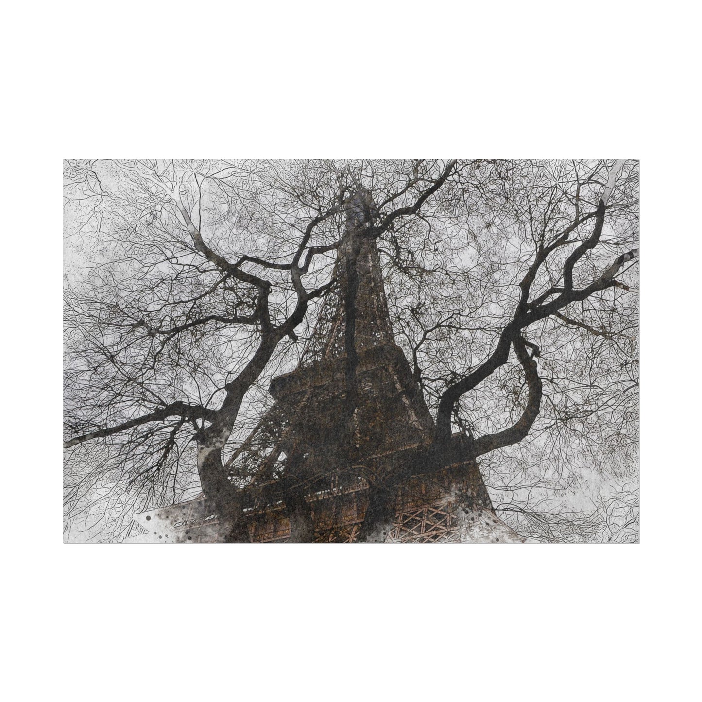 Eiffel Tower Abstract Rolled Poster - Artistic Wall Decor for Home & Office