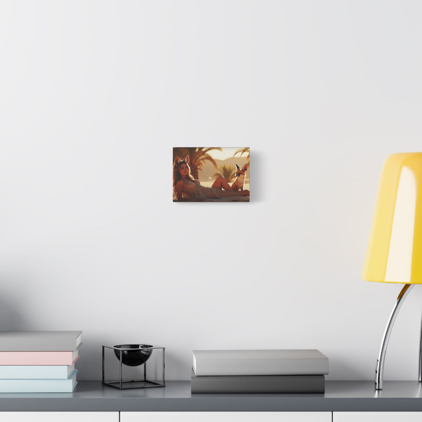 3 Foxes – Desert Fox Muse Canvas Art