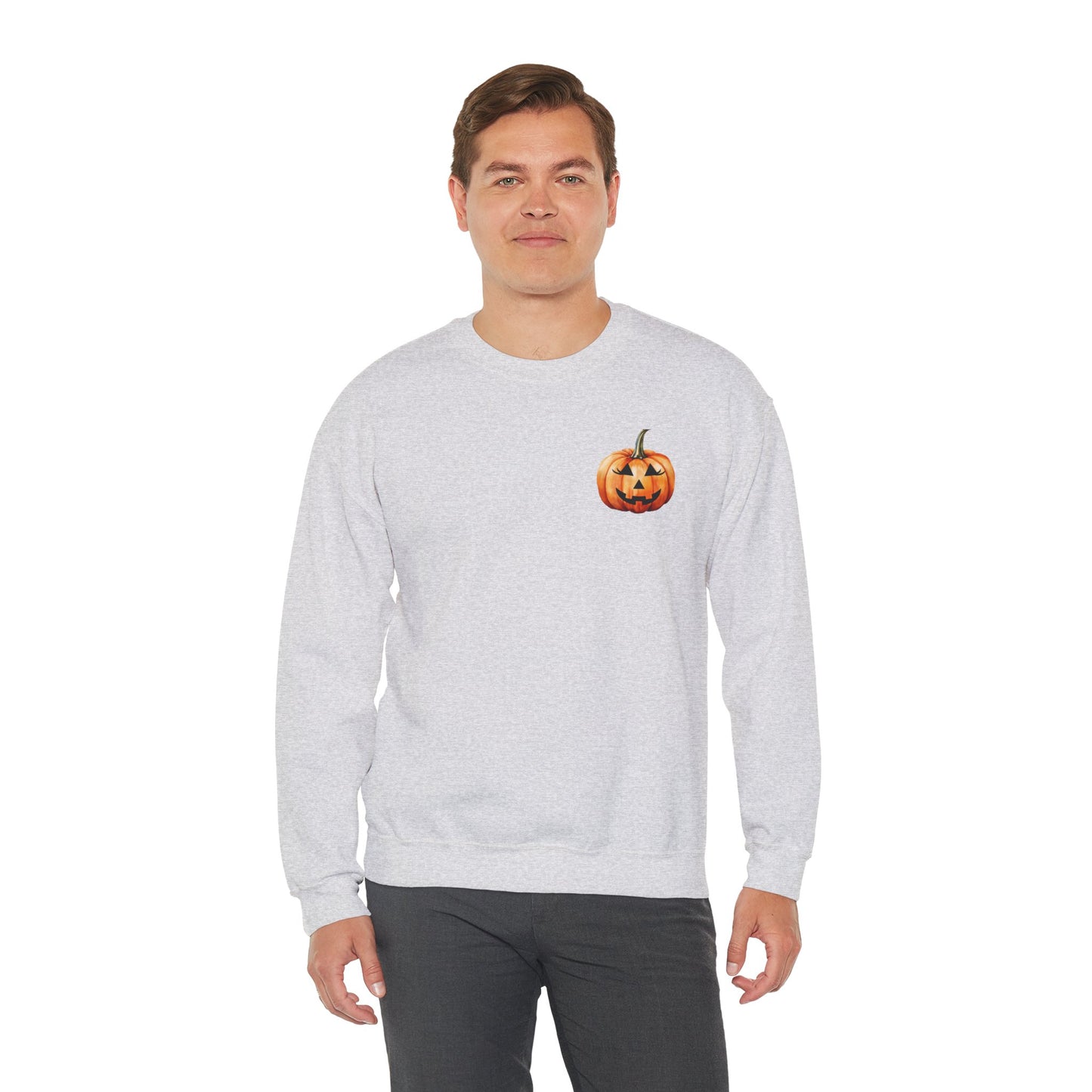 ๐ Embrace Autumn Magic - Pumpkin Bliss Collection for Cozy Season Vibes โจ2 - Halloween Pumpkin Crewneck Sweatshirt | Cozy Fall Fashion, Unisex Sweater, Casual Wear, Gift for Halloween Lovers, Autumn Style