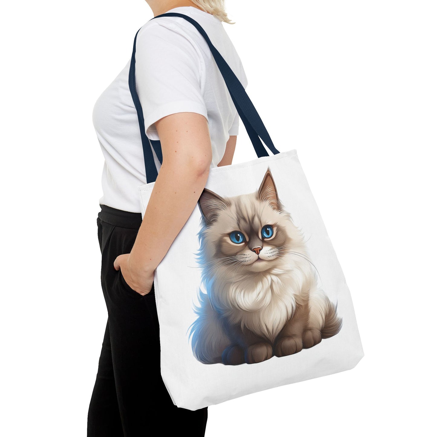 Ragdoll Cuteness Cat Illustration Tote Bag - Perfect for Pet Lovers