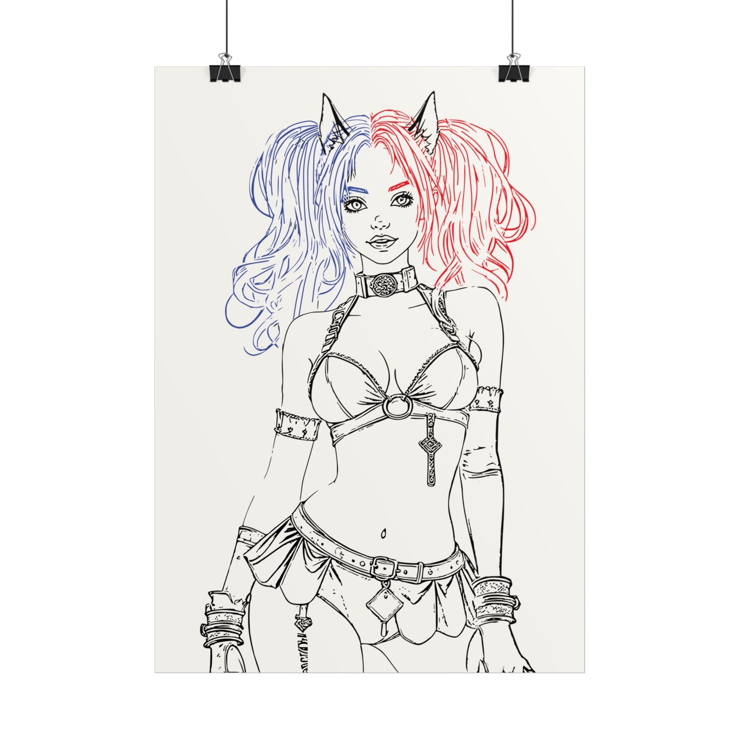 Stylish Anime, Manga, Cosplay, Kawaii, RPG Style Art Print: Trendy Illustrated Poster for Home Decor, Wall Art, Unique Gift, Collectible Artwork, Fashion-Inspired Decoration