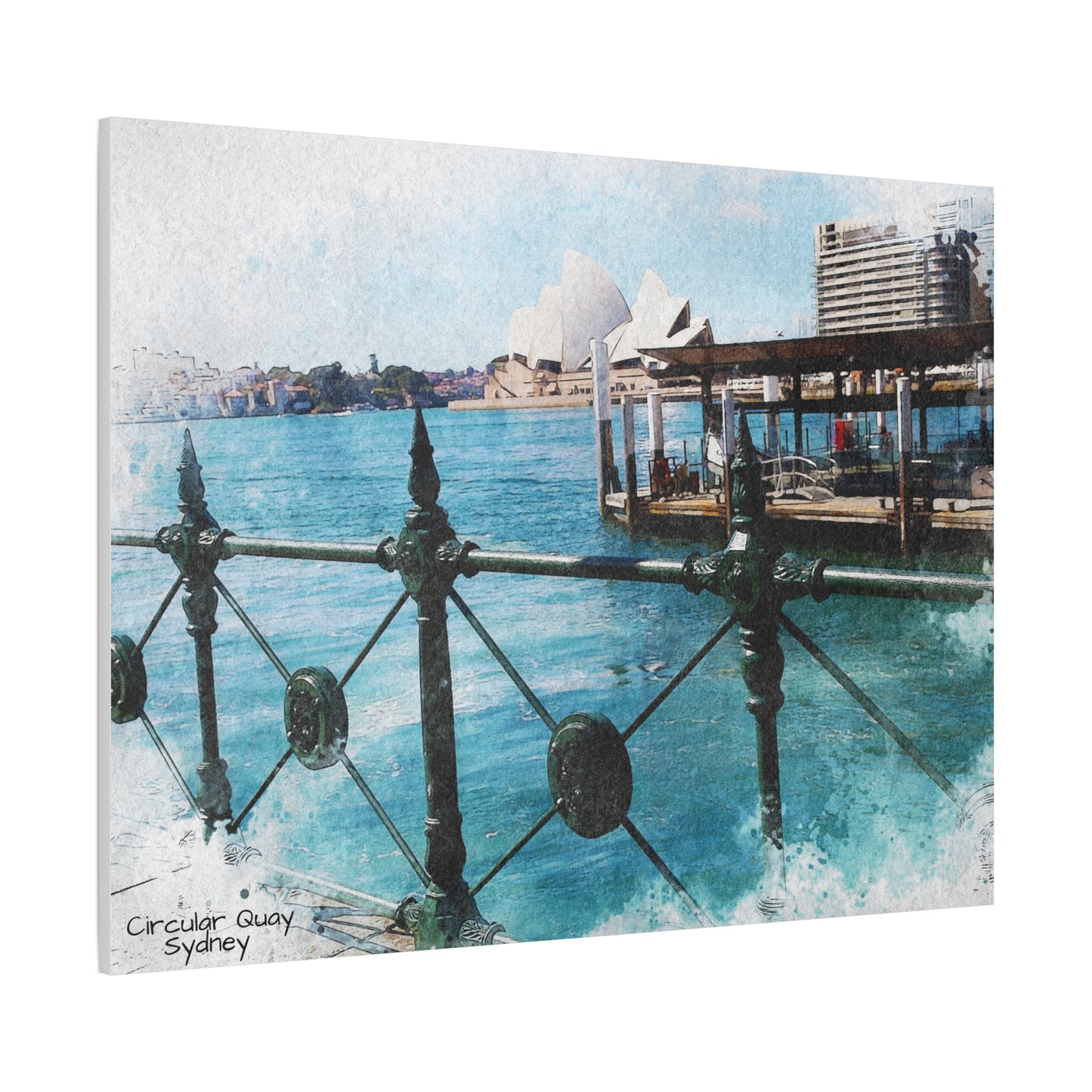Artistic Wall Canvas - Sydney's Circular Quay Scenic Print
