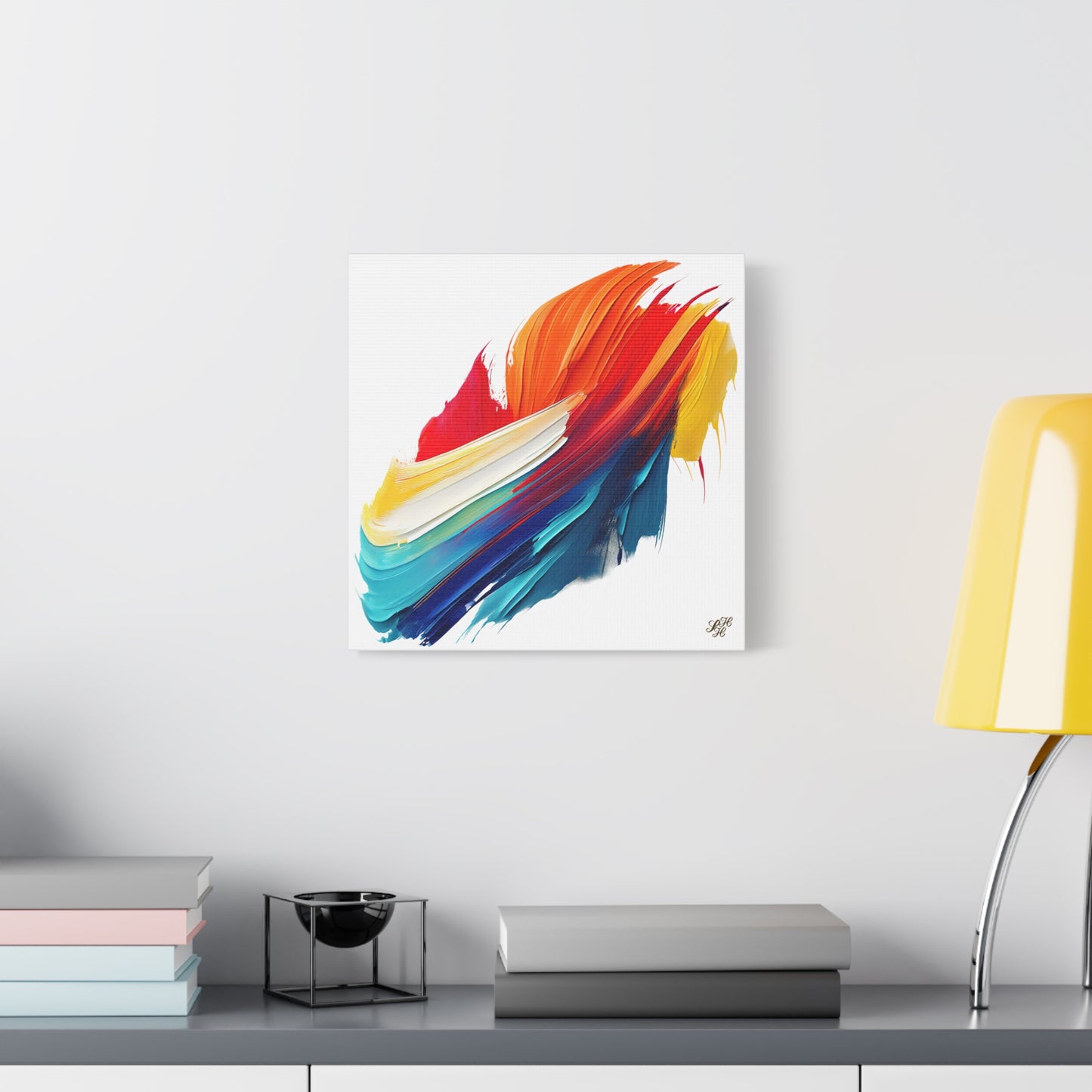 Vibrant Abstract Canvas Wall Art - Colorful Painting
