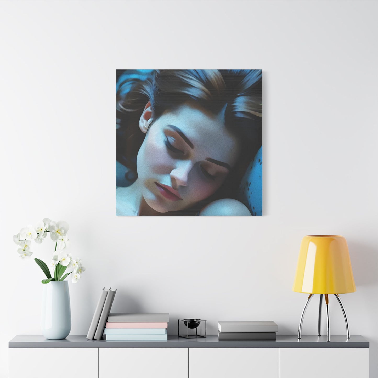 Dreamy Satin Canvas Print, Bedroom Wall Art, Feminine Decor, Gift for Her, Relaxing Artwork, Home Decor