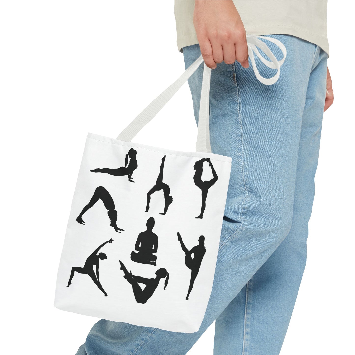 Yoga Tote Bag featuring YOGA Poses