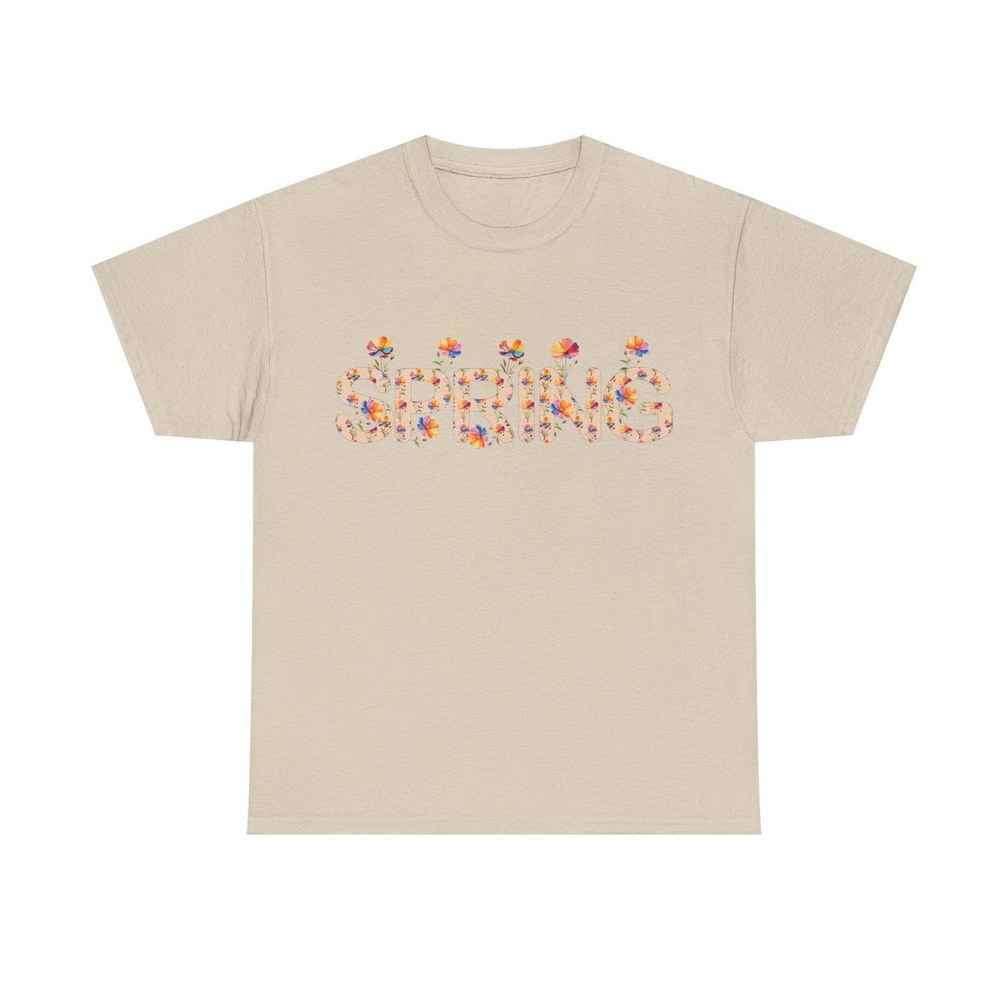 Spring Floral Unisex Heavy Cotton Tee - Perfect for Seasonal Celebrations