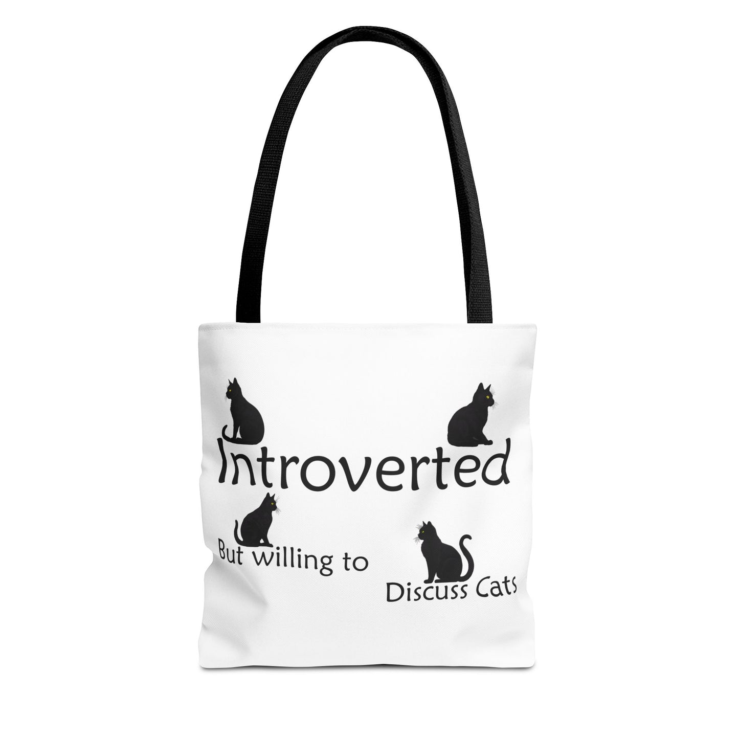 Cat Tote Bag: Introverted, but willing to discuss cats