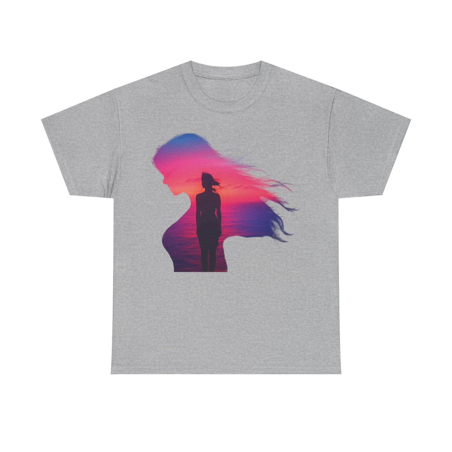 Sunset Soul โ Where Color Meets Calm and Every Horizon Inspires ๐
โจ - Sunset Silhouette Tee, Unisex Cotton Shirt, Artistic Graphic T-Shirt, Casual Fashion Top, Gift for Nature Lovers