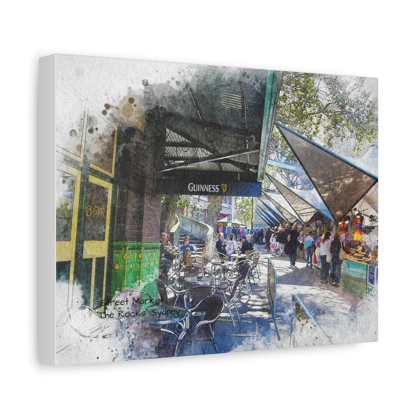 Canvas Print - Street Market in The Rocks area of Sydney