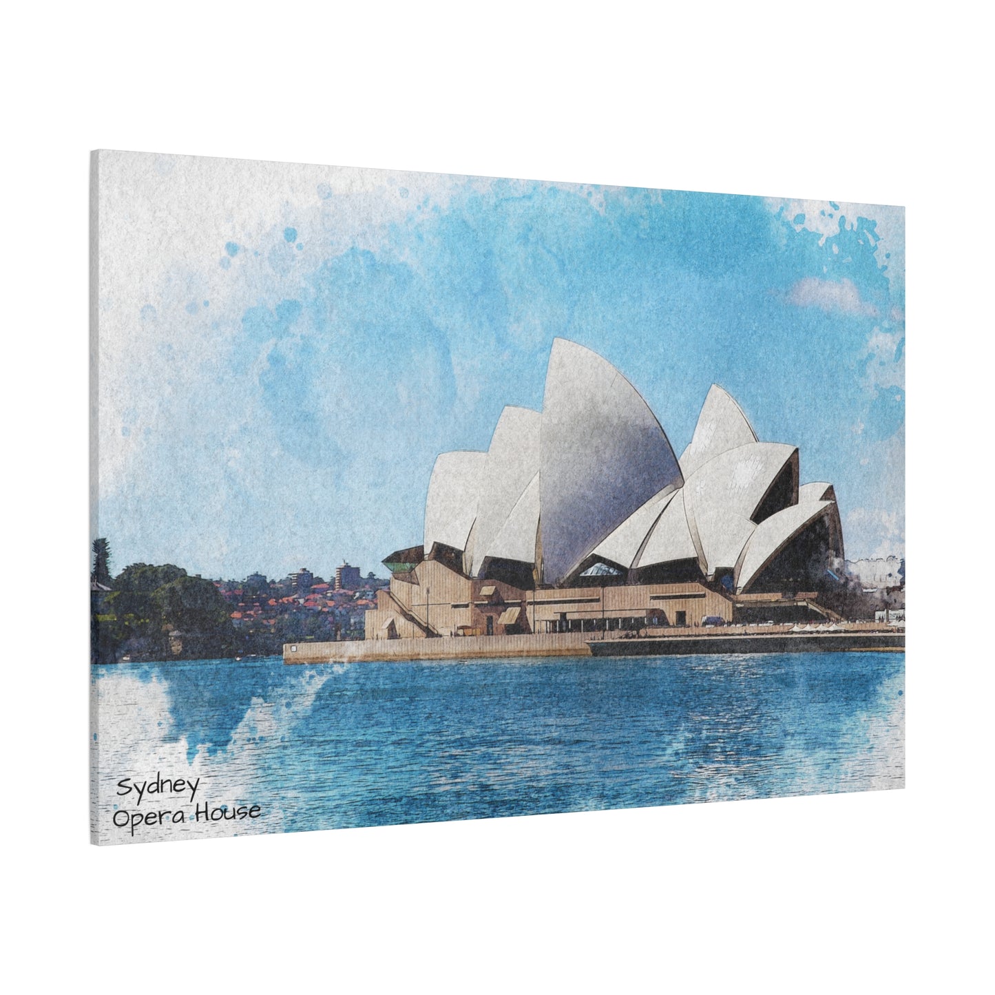 Canvas Print - Original Watercolor Print of Sydney Opera House