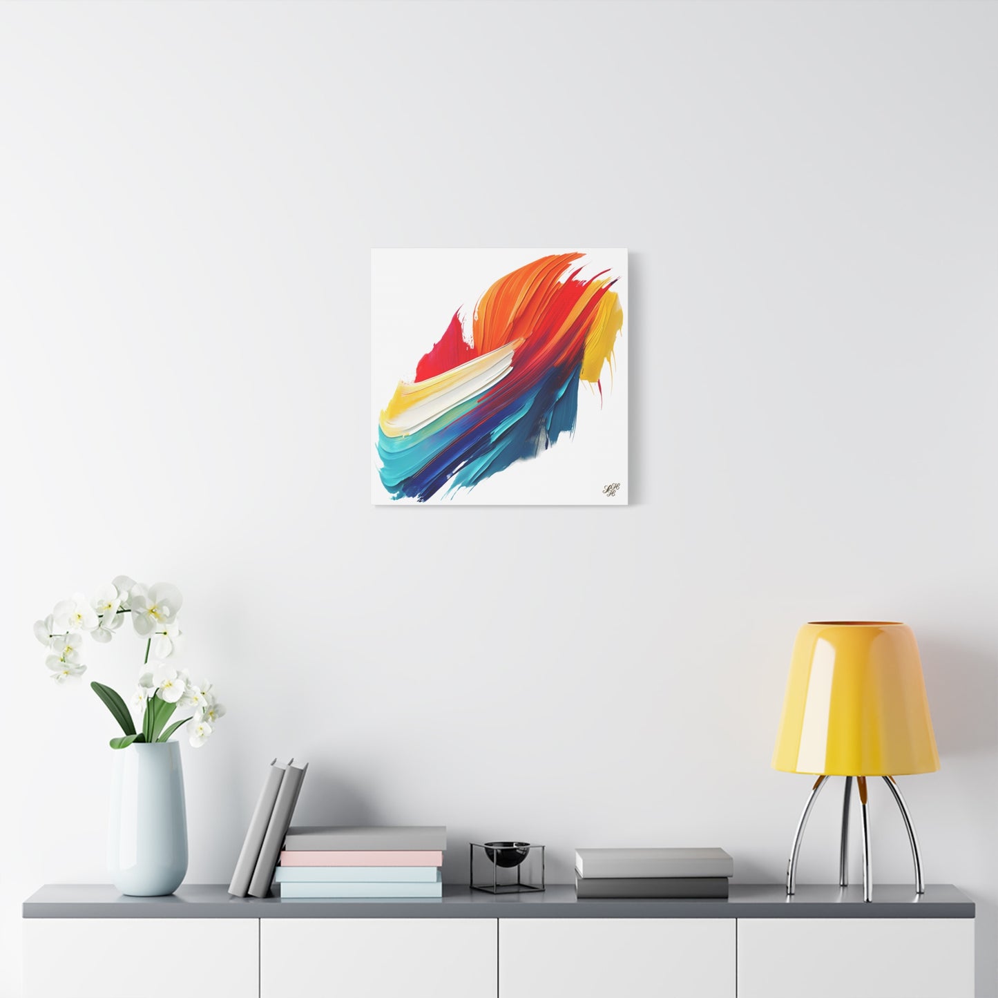 Vibrant Abstract Canvas Wall Art - Colorful Painting