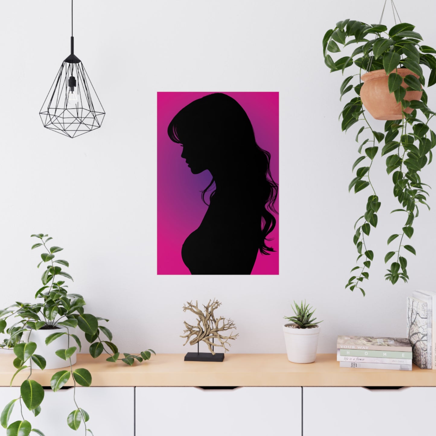 Silhouette Matte Poster 2 | Elegant Wall Art | Home Decor | Glamorous Gift | Modern Aesthetic | Fashion Artwork