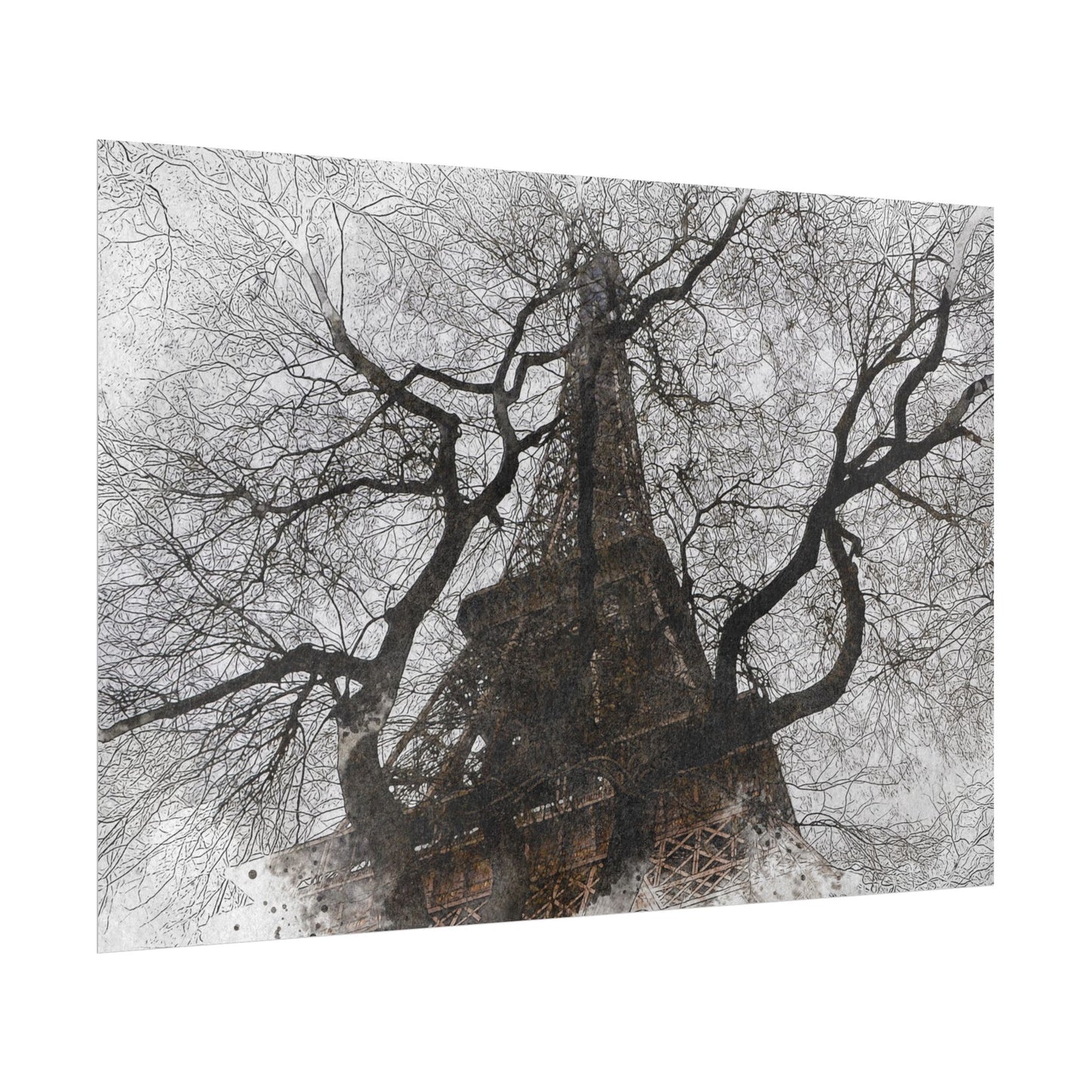 Eiffel Tower Abstract Rolled Poster - Artistic Wall Decor for Home & Office