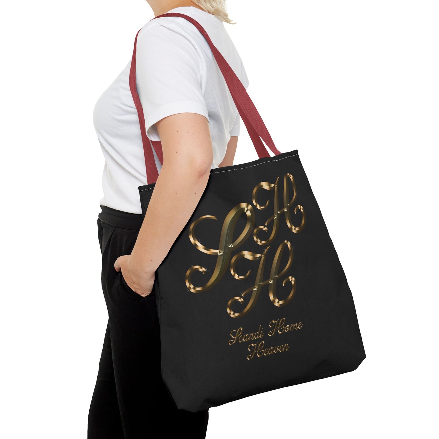 Tote Bag - Golden colored Scandi Home Heaven Designer Logo