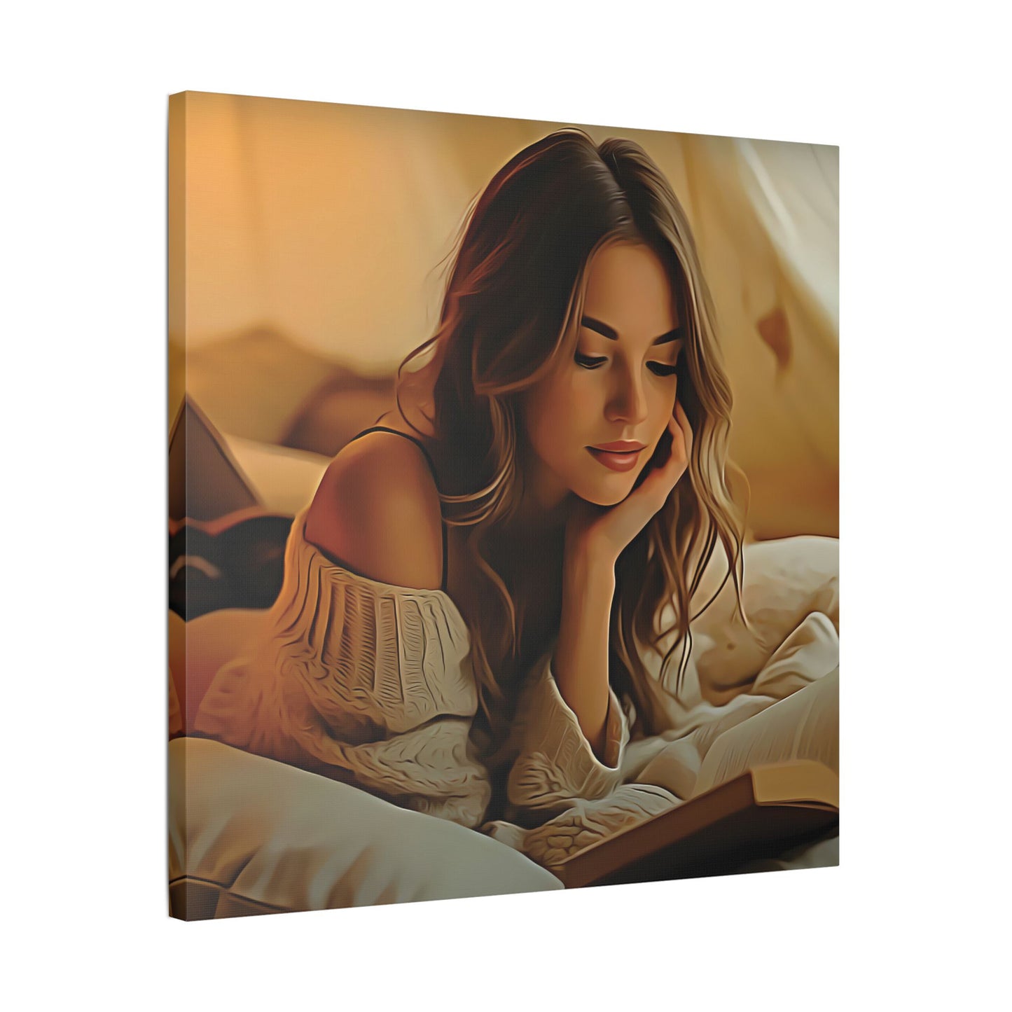 All Booked for the Weekend – Cozy Chapters & Quiet Joy 📖✨ - Cozy Satin Canvas Art Print, Wall Decor for Home, Reading Nook, Gift for Book Lovers, Relaxing Room Accent