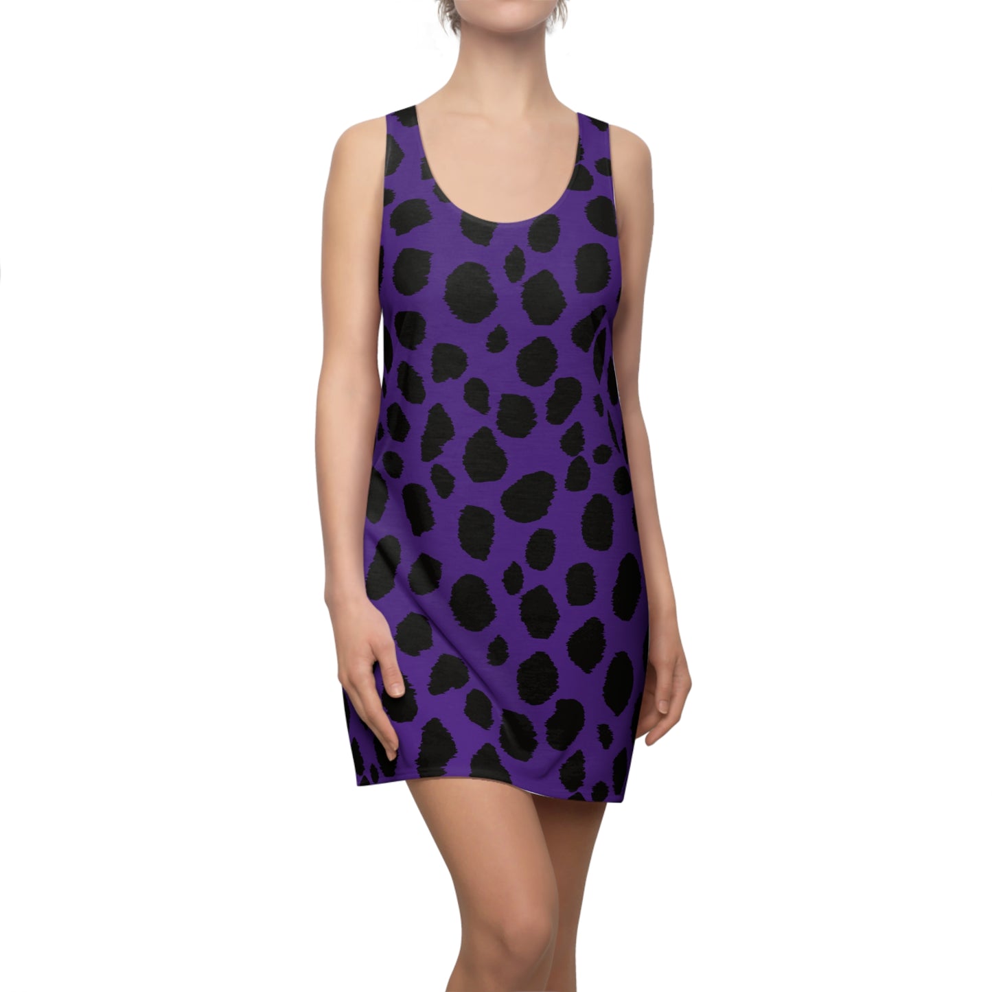Purple Leopard Print Racerback Dress - Stylish Summer Outfit for Women