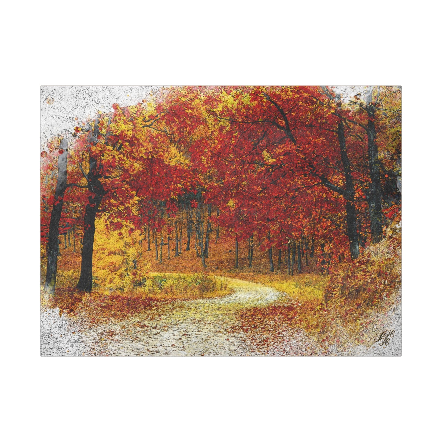 Autumn Landscape Canvas Wall Art - Vibrant Fall Decor for Home