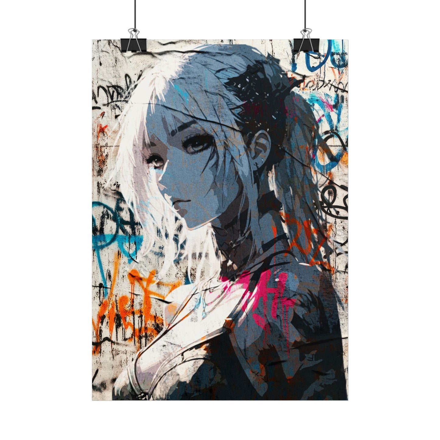 Urban Graffiti Art Poster - " Atractive Woman" Edgy Aesthetic Wall Decor for Modern Spaces (Pop Art)