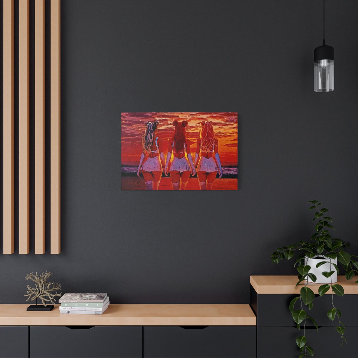 Horizon Sisters β United in Light and Love π
ππ β Unity & Peace in Vibrant Coastal Light - Stretched Canvas Art Print, Boho Wall Decor, Beach Sunset Art, Girls Artwork, Home and Living