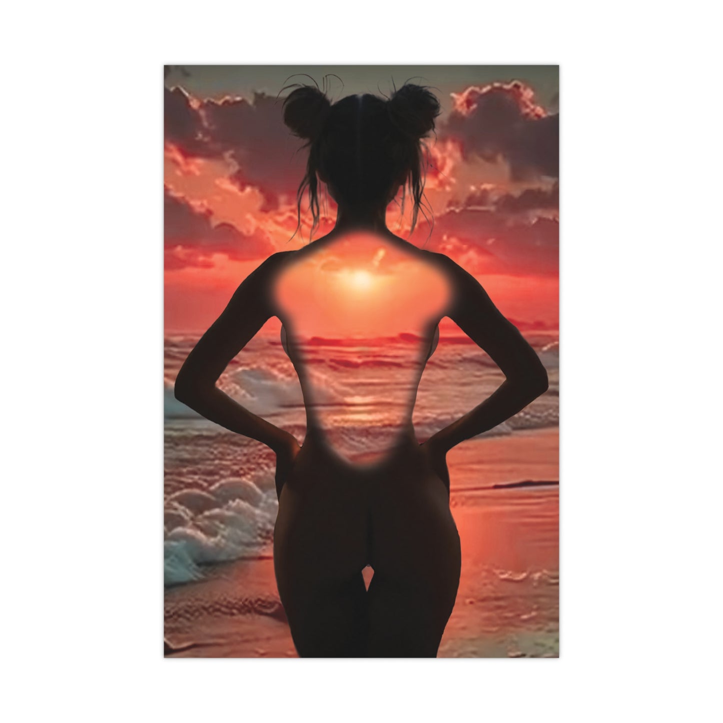 Sunset Within โ Strength That Shines Through ๐
๐ช - Serene Sunset Matte Poster, Boho Wall Art, Aesthetic Home Decor, Gift for Her, Feminine Art Print