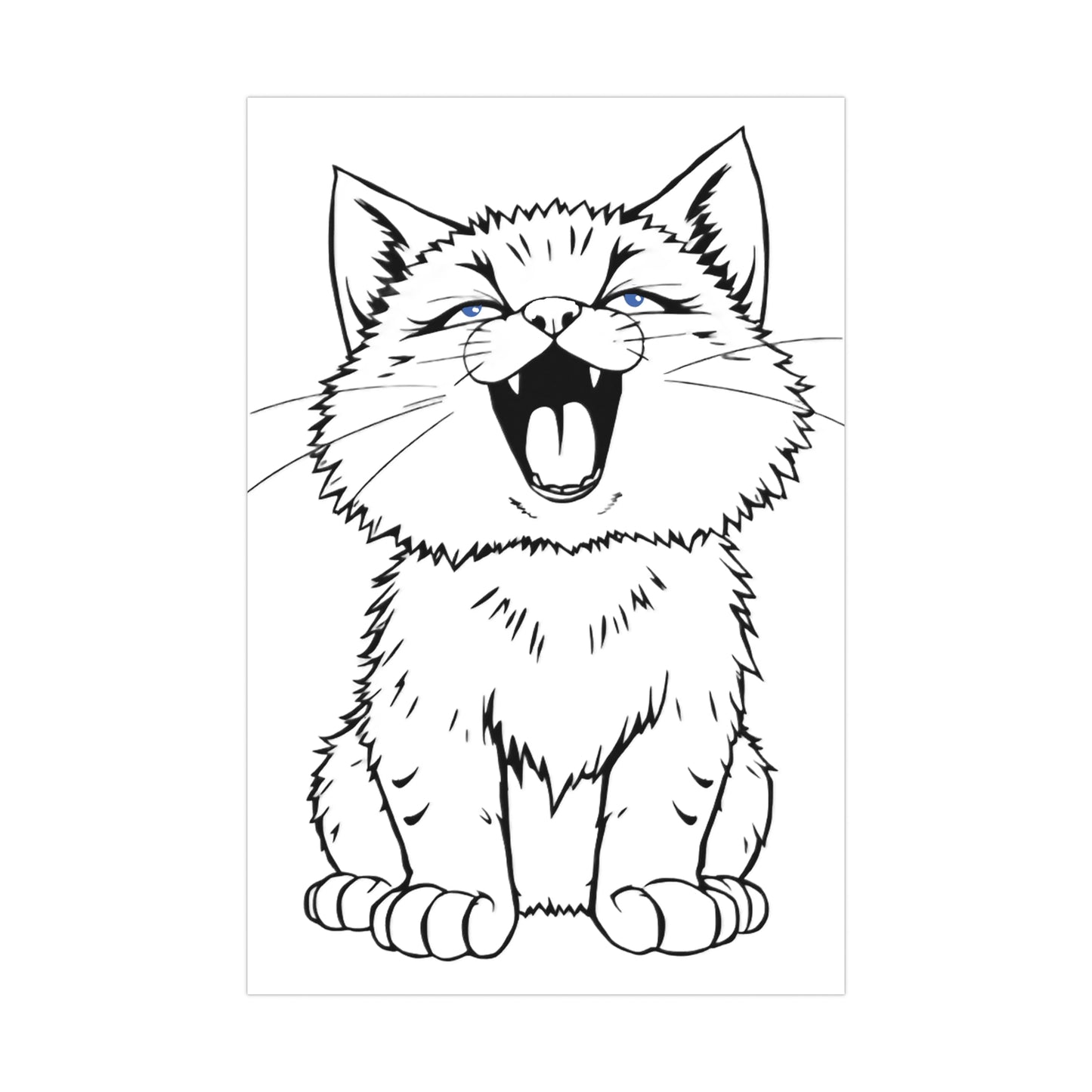 Playful Cat Matte Poster, Cat Lover Decor, Cute Wall Art, Kids Room Wall Art, Gift for Cat Owners, Funny Pet Prints