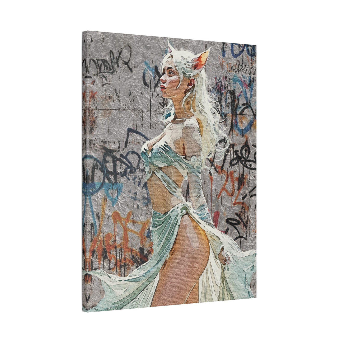 Urban Elf – Empower Your Walls with Vivid Street Art Canvas - Art Print Canvas, Wall Decor, Modern Home Art, Unique Gift, Stylish Decoration, Portrait Artwork, Statement Piece