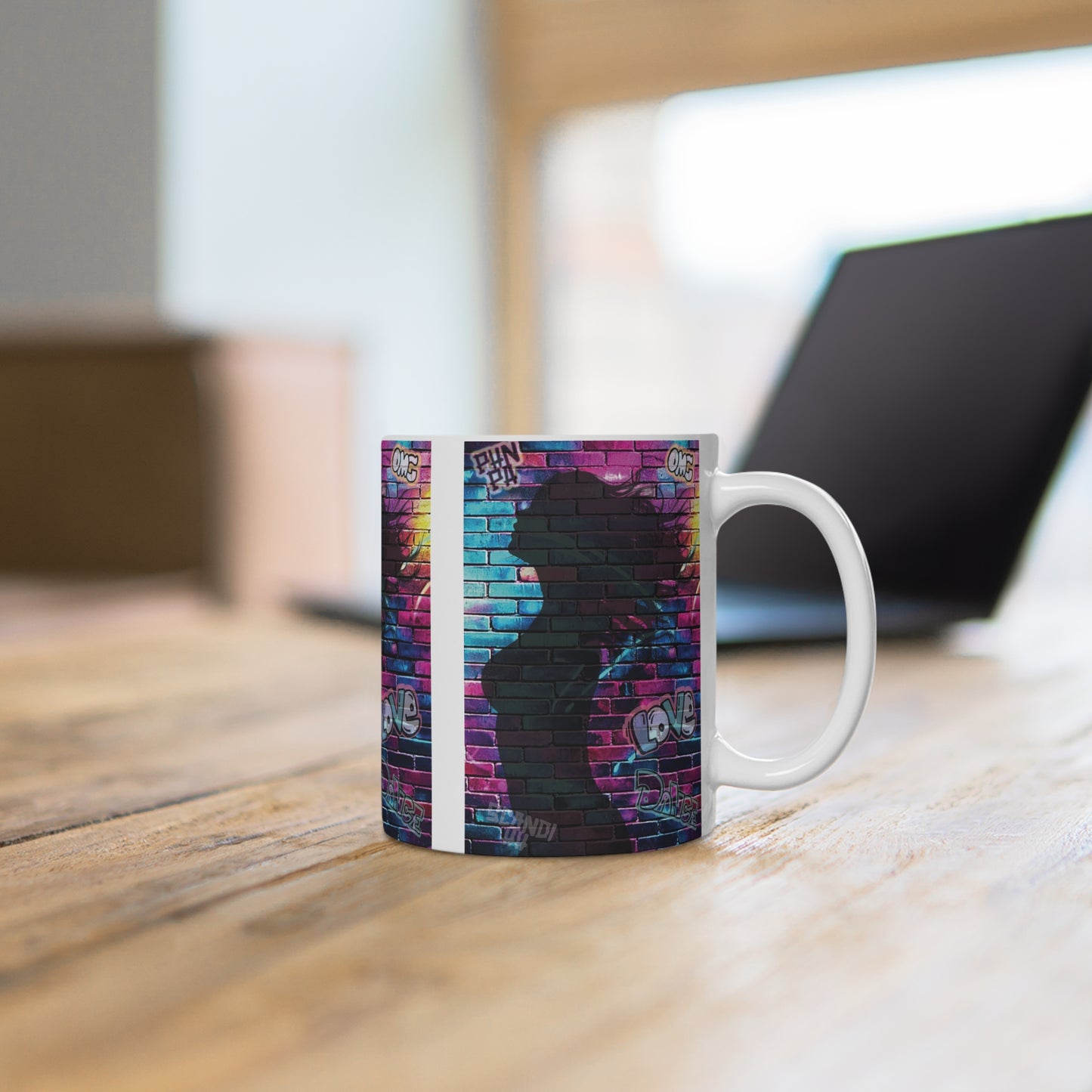 Urban Chic Ceramic Mug - Graffiti Art Design, Coffee Lover Gift, Street Art Mug, Unique Drinkware, Modern Home Decor