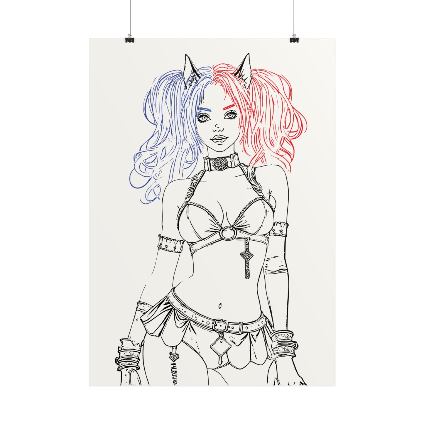 Stylish Anime, Manga, Cosplay, Kawaii, RPG Style Art Print: Trendy Illustrated Poster for Home Decor, Wall Art, Unique Gift, Collectible Artwork, Fashion-Inspired Decoration