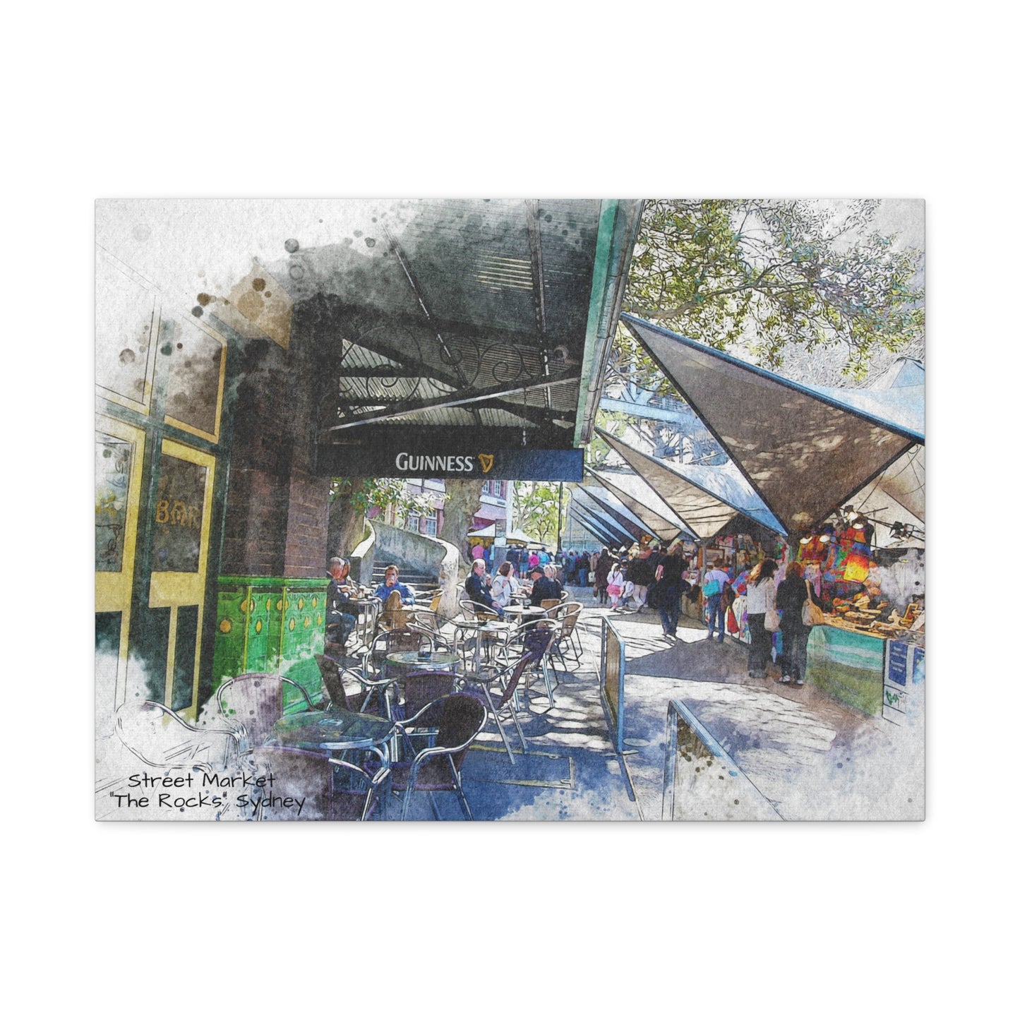 Canvas Print - Street Market in The Rocks area of Sydney