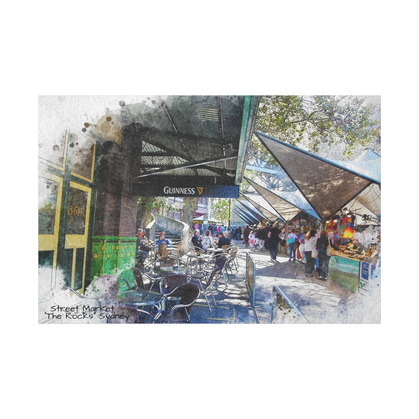 Canvas Print - Street Market in The Rocks area of Sydney