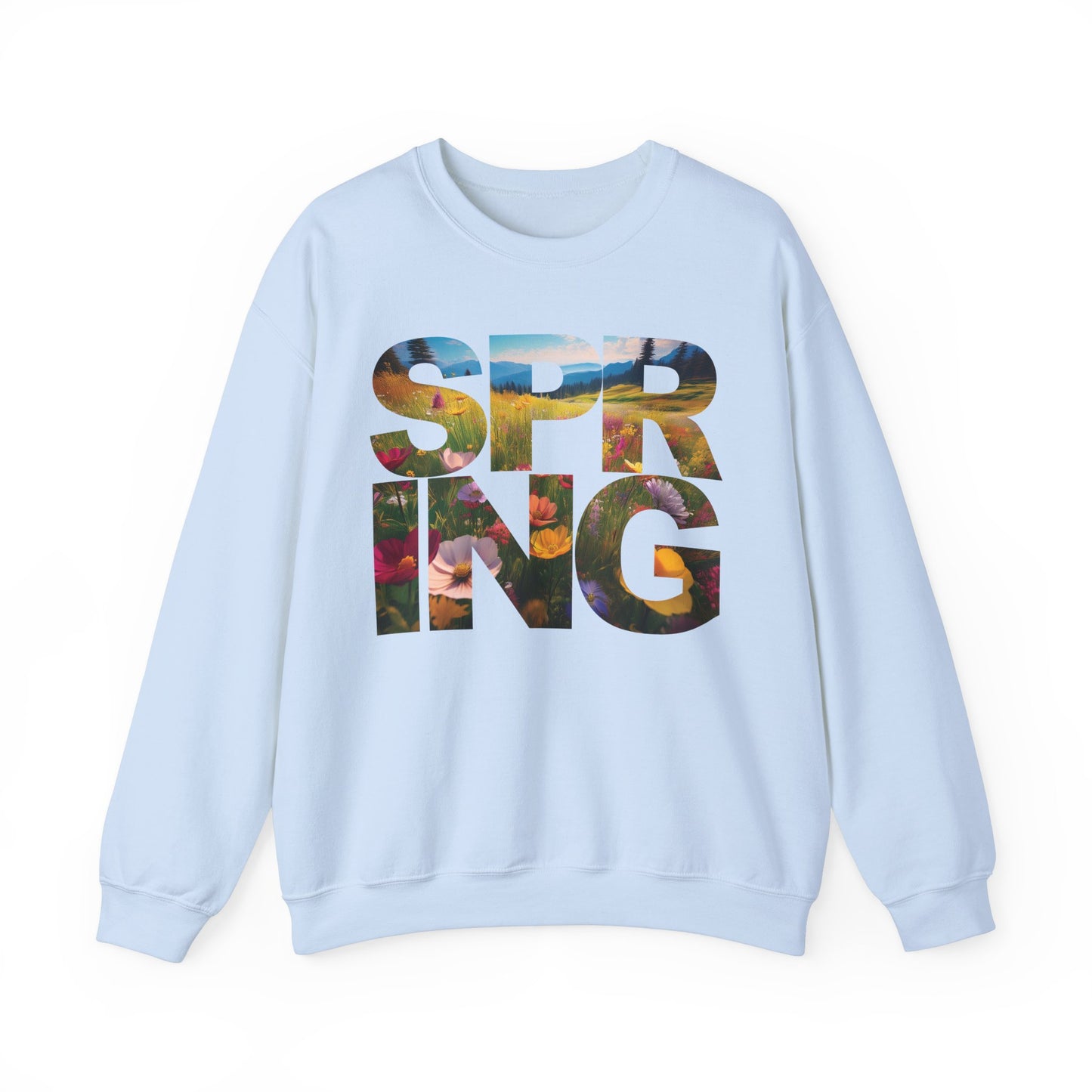 Spring Meadow Flower Design - Crewneck Sweatshirt