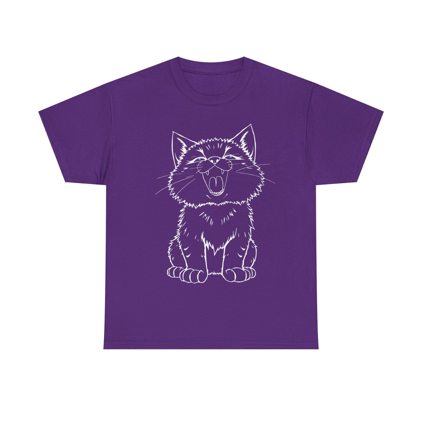 Cute Cat Design Unisex Heavy Cotton Tee, Soft Cotton Shirt, Animal Lover Gift, Funny Pet Tee, Everyday Casual Wear