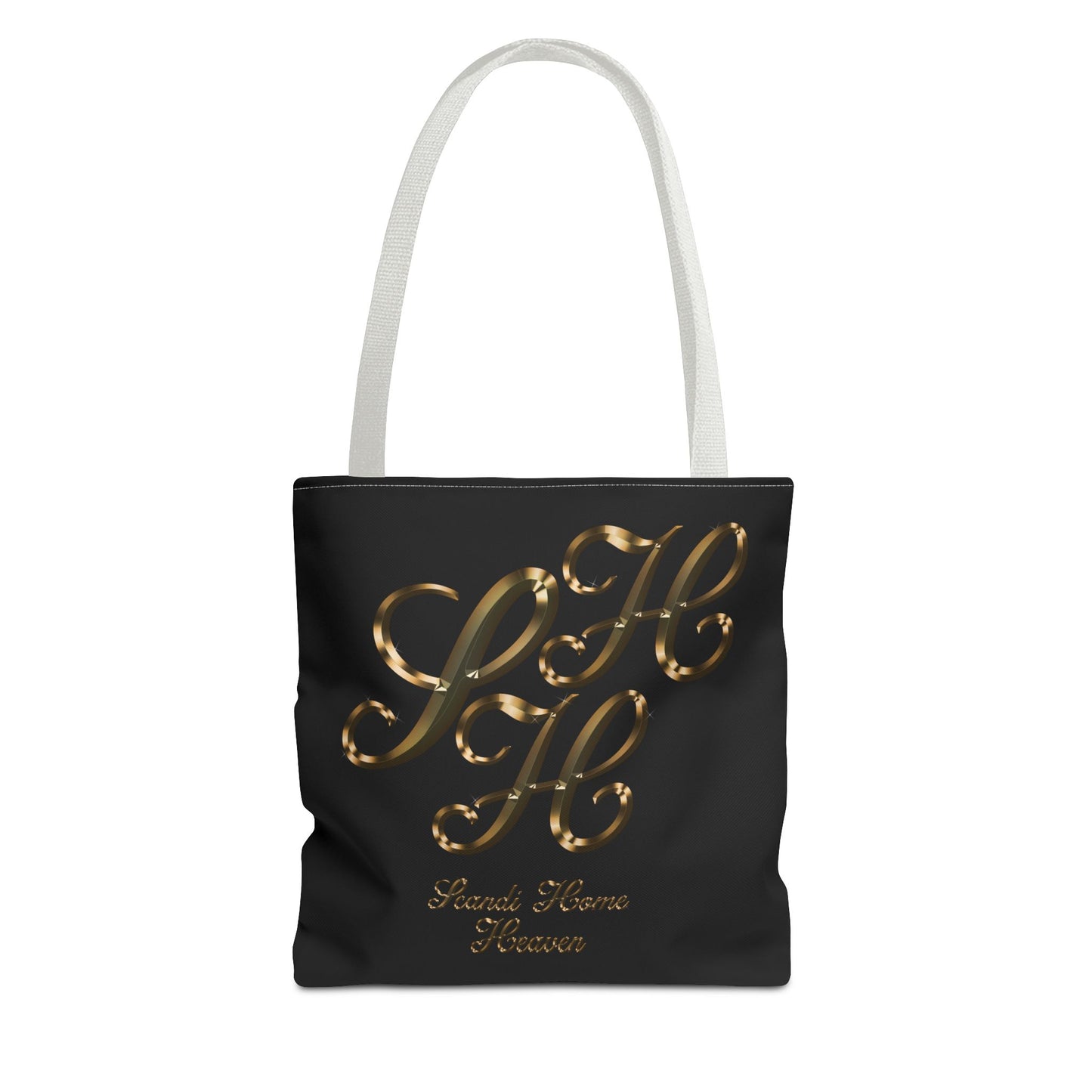 Tote Bag - Golden colored Scandi Home Heaven Designer Logo
