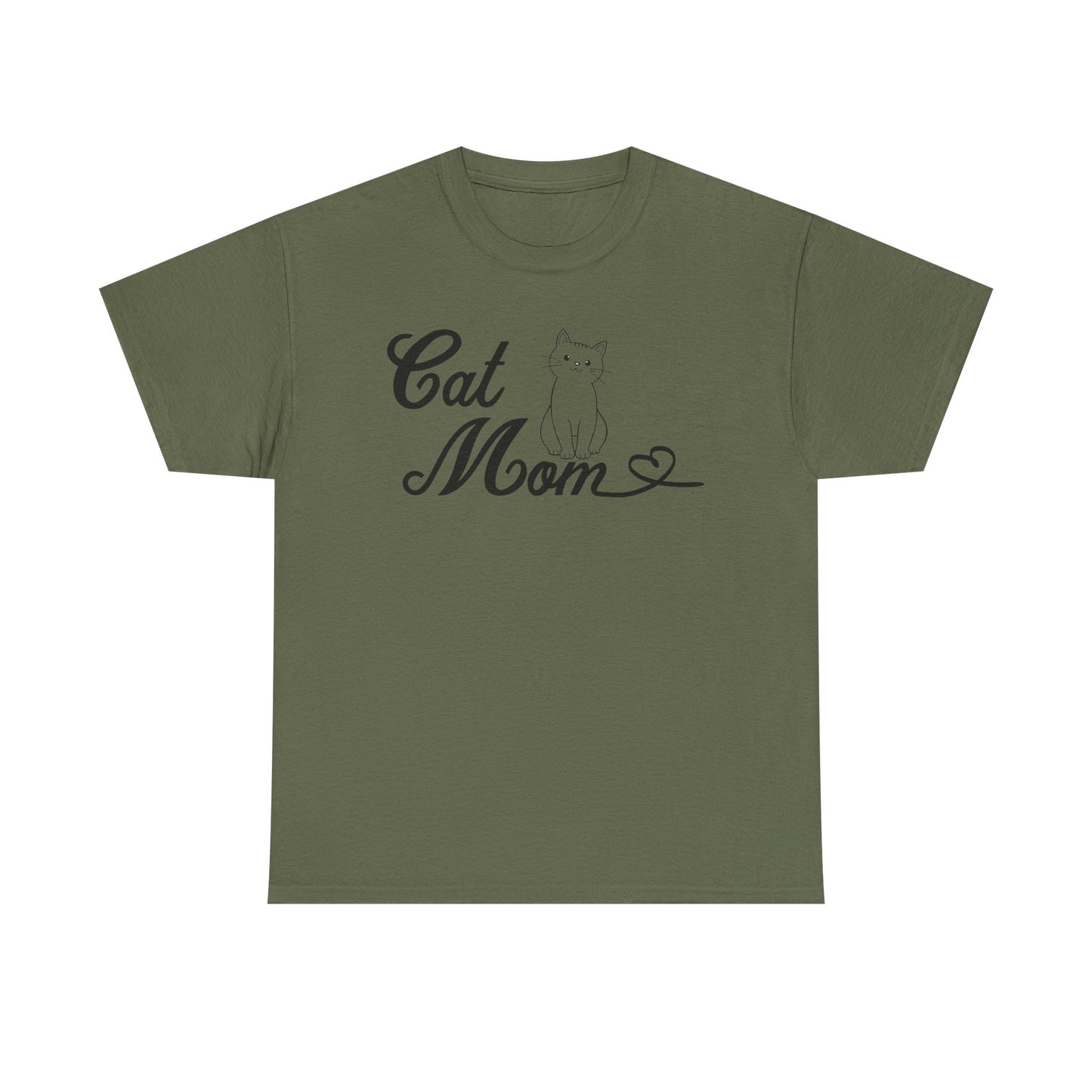 Cat Mom Unisex Heavy Cotton Tee - Perfect Gift for Cat Lovers