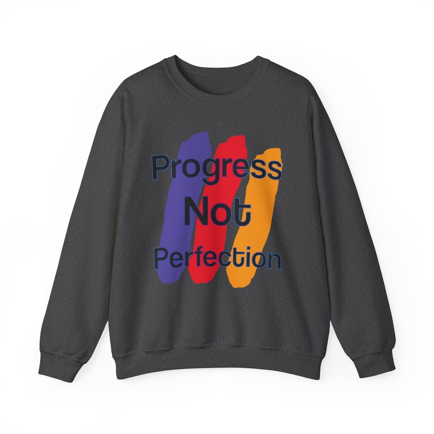 Wear the Win β Progress Is the Real Power ππ¨ - Progress Not Perfection Sweatshirt, Cozy Crewneck Pullover, Motivational Gift, Casual Fashion, Positive Affirmation Clothing
