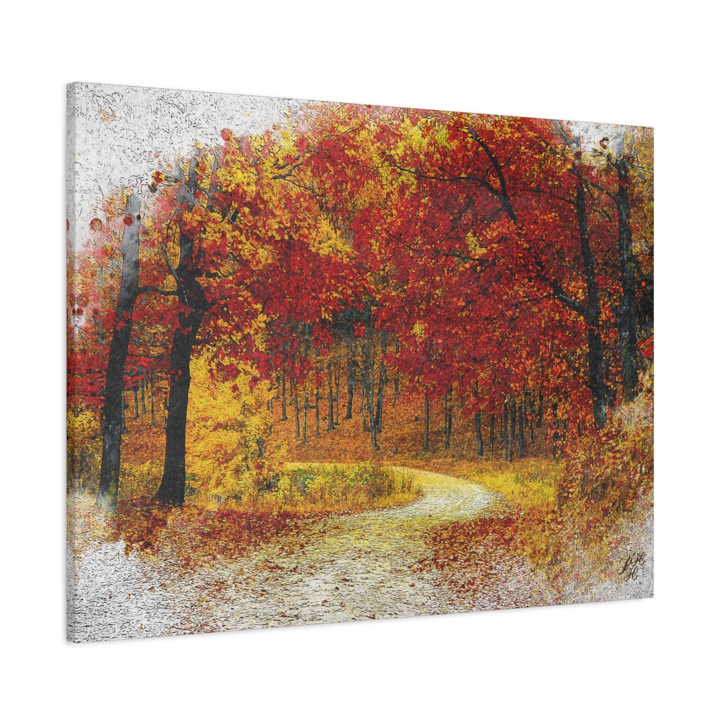 Autumn Landscape Canvas Wall Art - Vibrant Fall Decor for Home