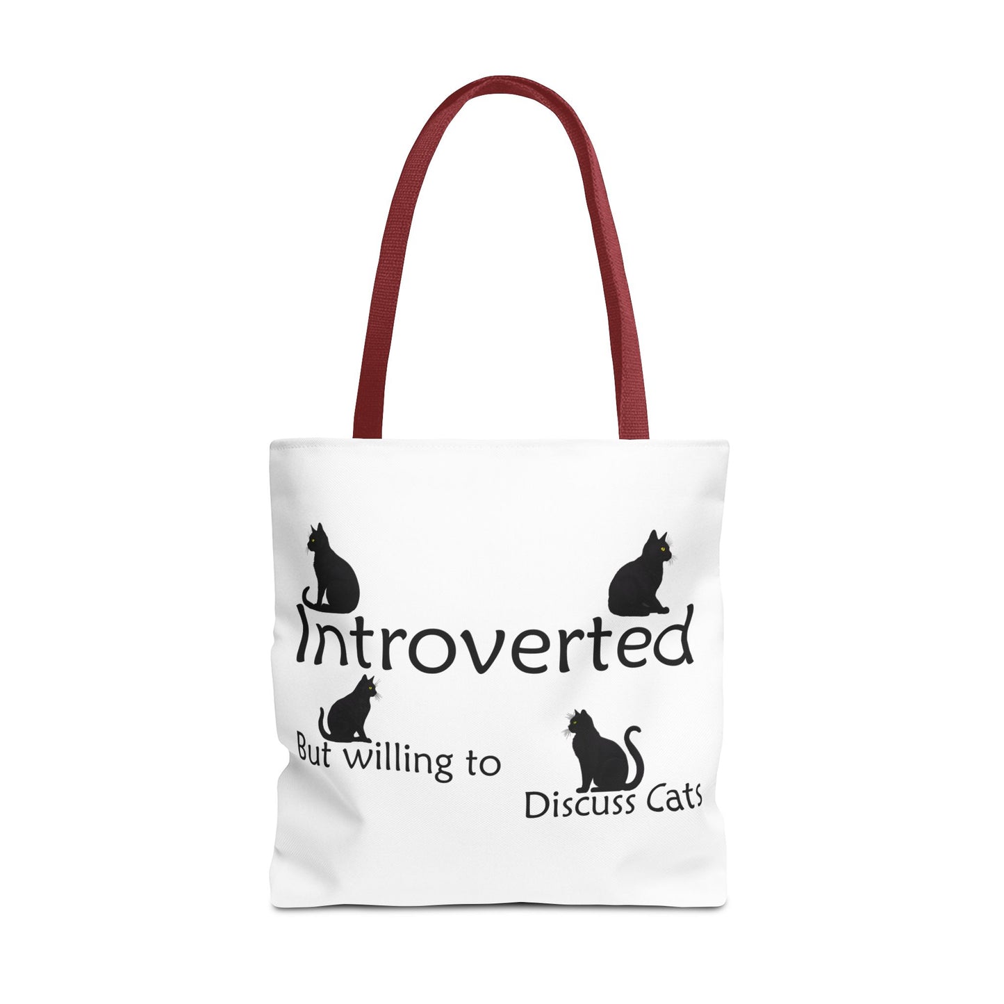 Cat Tote Bag: Introverted, but willing to discuss cats