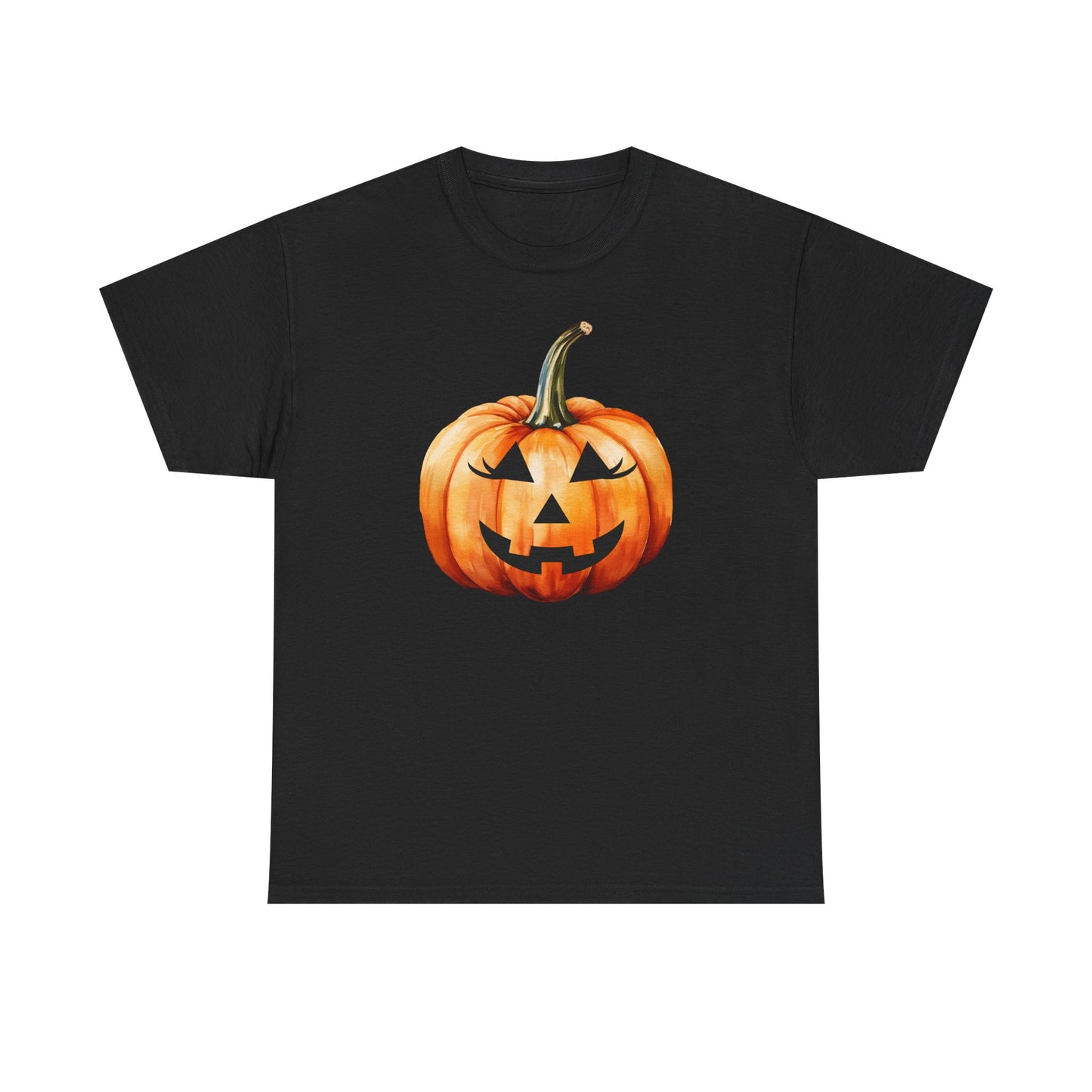 ๐ Embrace Autumn Magic - Pumpkin Bliss Collection for Cozy Season Vibes โจ - Harvest Vibes Pumpkin Cotton Tee | Fall Shirt, Halloween Apparel, Autumn Fashion, Unisex Graphic Tee, Gift for Pumpkin Lovers