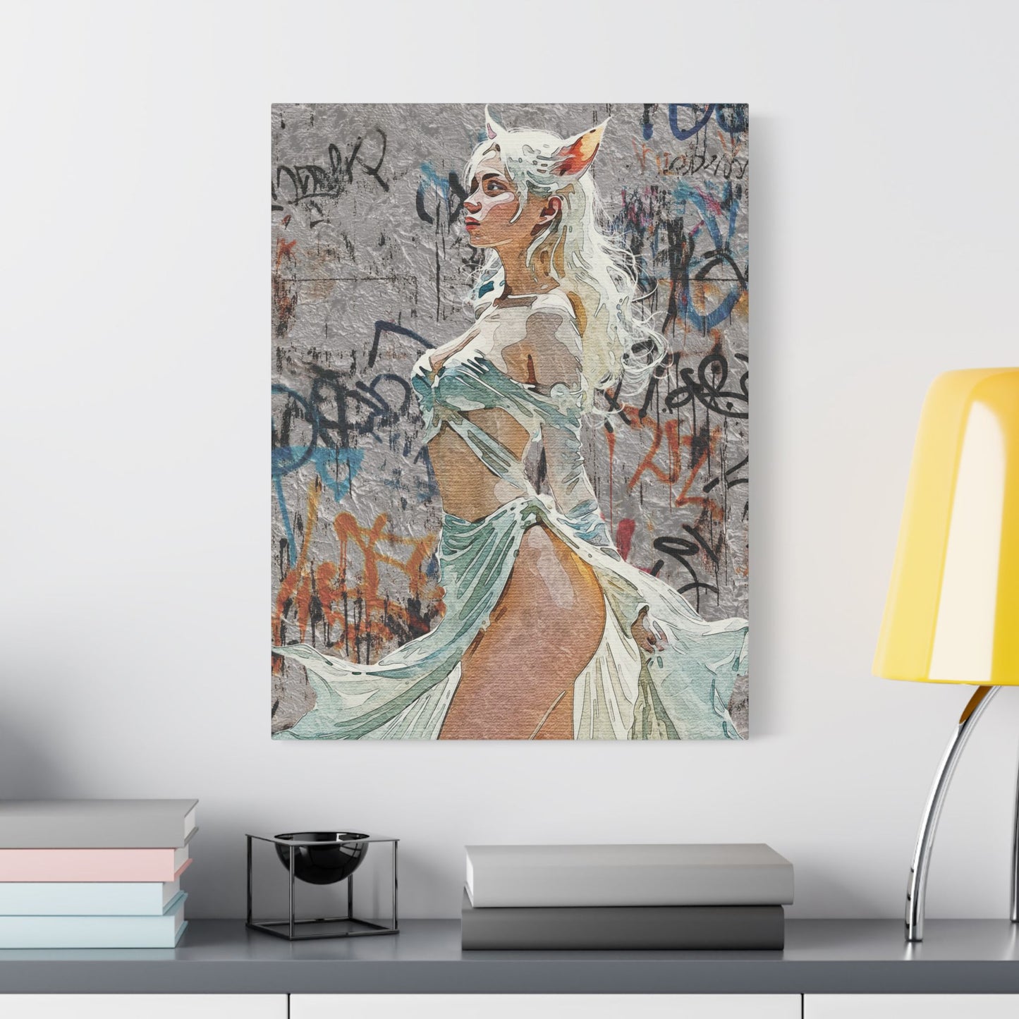 Urban Elf – Empower Your Walls with Vivid Street Art Canvas - Art Print Canvas, Wall Decor, Modern Home Art, Unique Gift, Stylish Decoration, Portrait Artwork, Statement Piece