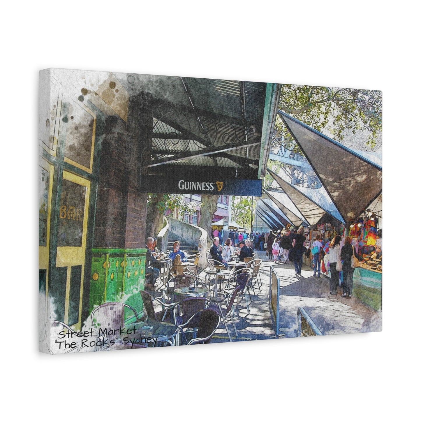 Canvas Print - Street Market in The Rocks area of Sydney