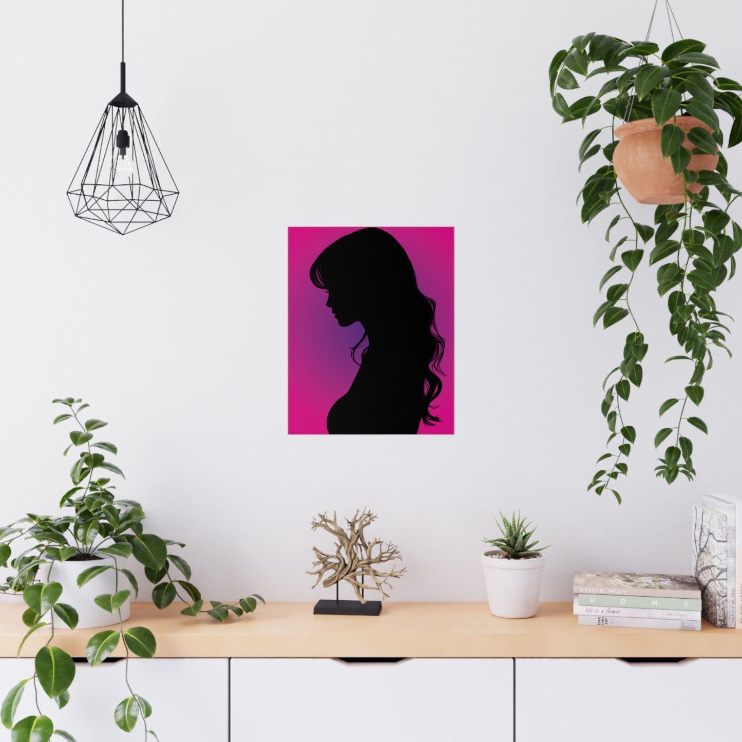 Silhouette Matte Poster 2 | Elegant Wall Art | Home Decor | Glamorous Gift | Modern Aesthetic | Fashion Artwork