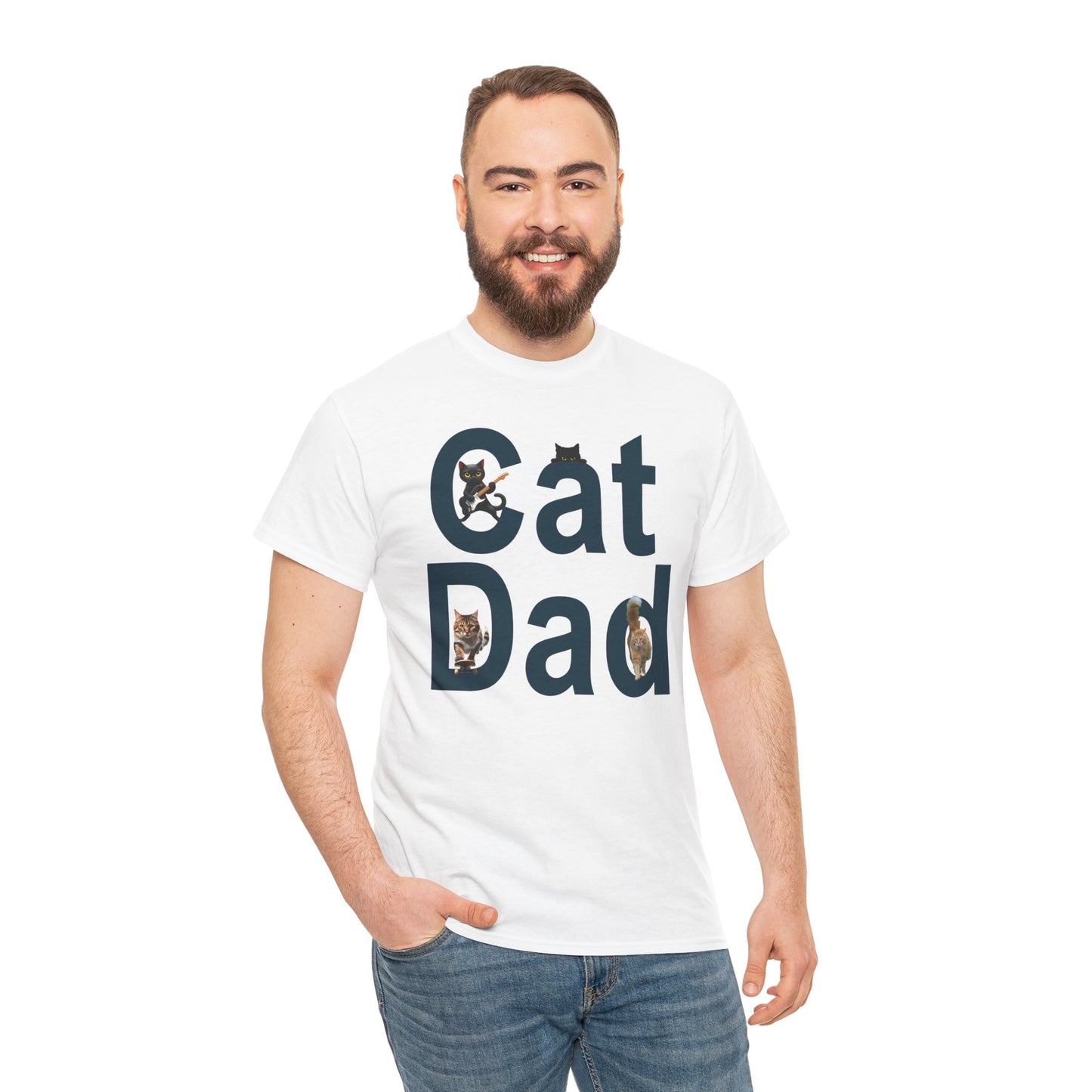 Cat Lover T-Shirt - Cat Dad Life: Purrfection in Progress ๐พ.