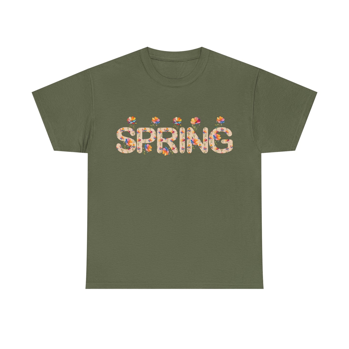 Spring Floral Unisex Heavy Cotton Tee - Perfect for Seasonal Celebrations