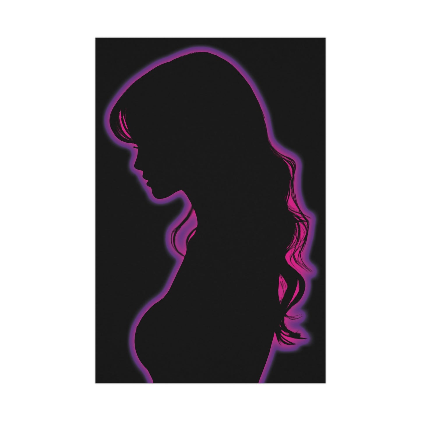 Silhouette Matte Poster | Elegant Wall Art | Home Decor | Glamorous Gift | Modern Aesthetic | Fashion Artwork