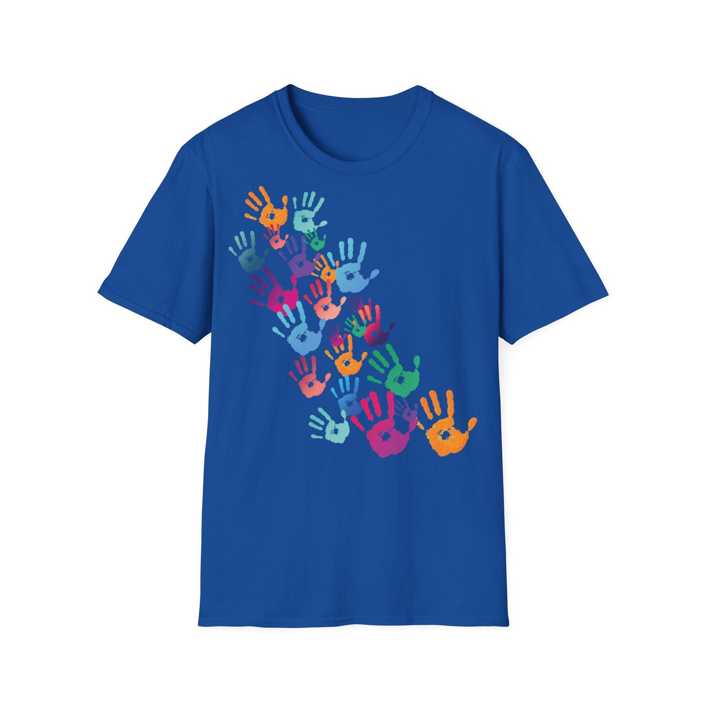 Colorful Handprints T-Shirt - Unisex Softstyle