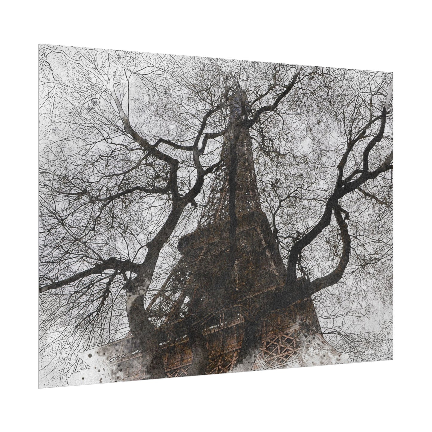 Eiffel Tower Abstract Rolled Poster - Artistic Wall Decor for Home & Office