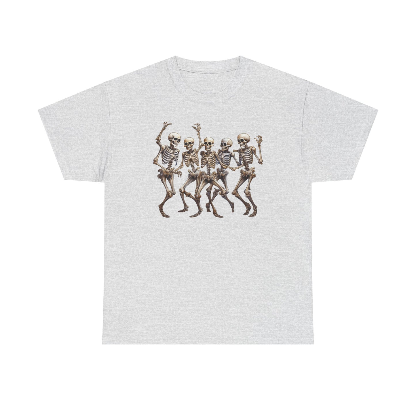 "Celebrate Life with Dancing Skeletons – Bold Apparel & Mugs that Spark Joy" - Unisex Heavy Cotton Tee with Dancing Skeletons, Halloween Shirt, Casual Tee, Party Apparel, Fun Graphic T-Shirt