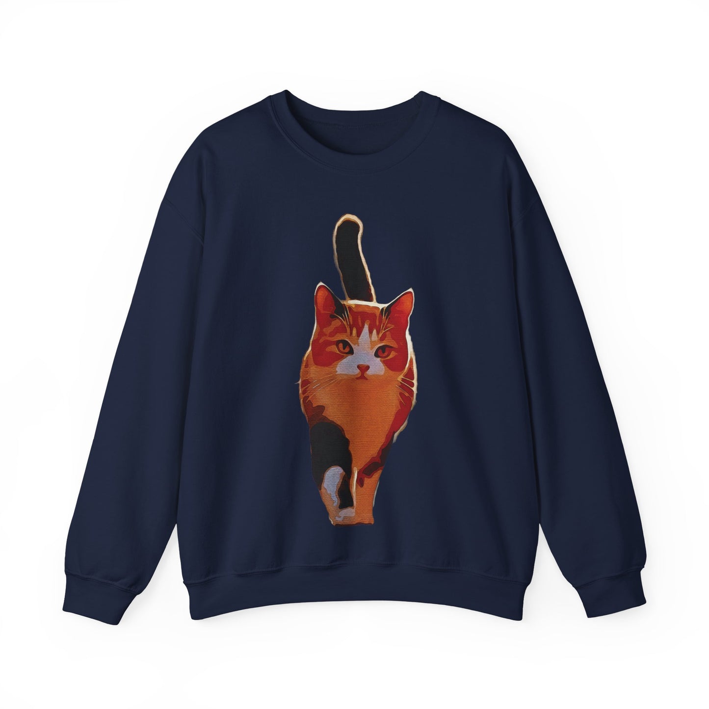 Playful Cat Unisex Crewneck Sweatshirt - Cozy for Cat Lovers, Perfect Gift for Birthdays, Holidays, Everyday Wear