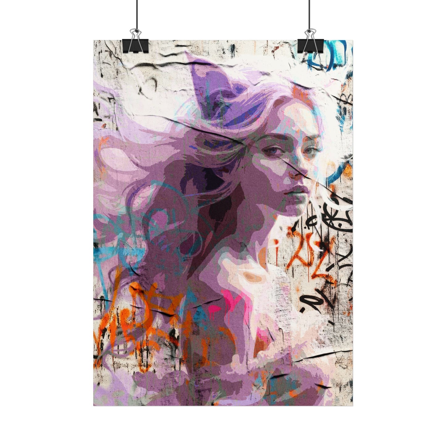 "Beautiful Anime Cat Girl" Artistic Abstract Pop Art Poster - Modern Home Decor